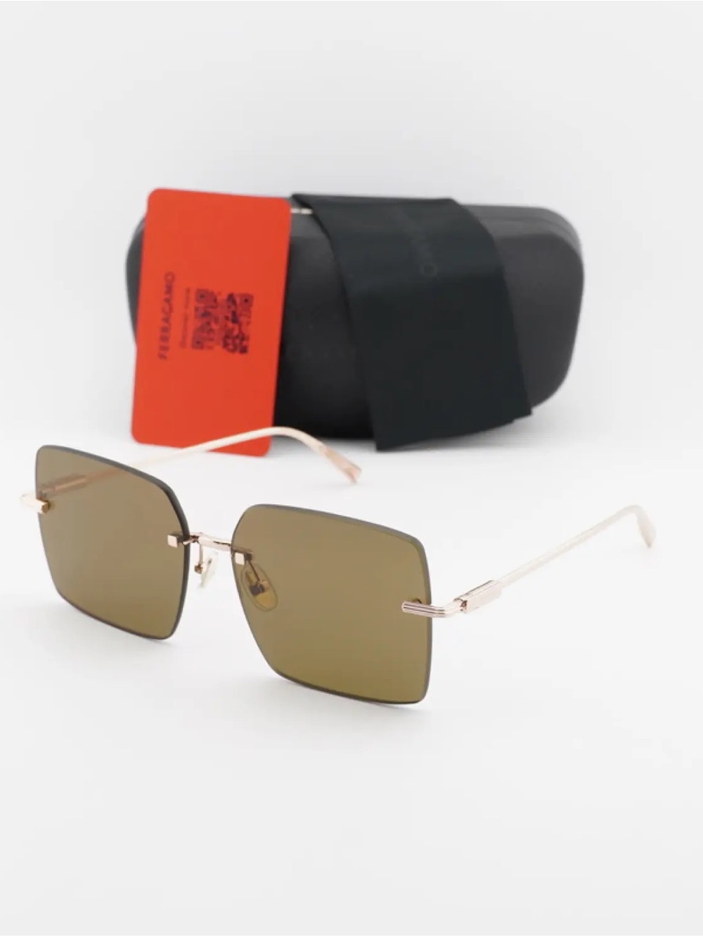 New Salvatore Ferragamo Sunglasses 
SF311S 780 Rose Gold / Brown NWT - Picture 3 of 4